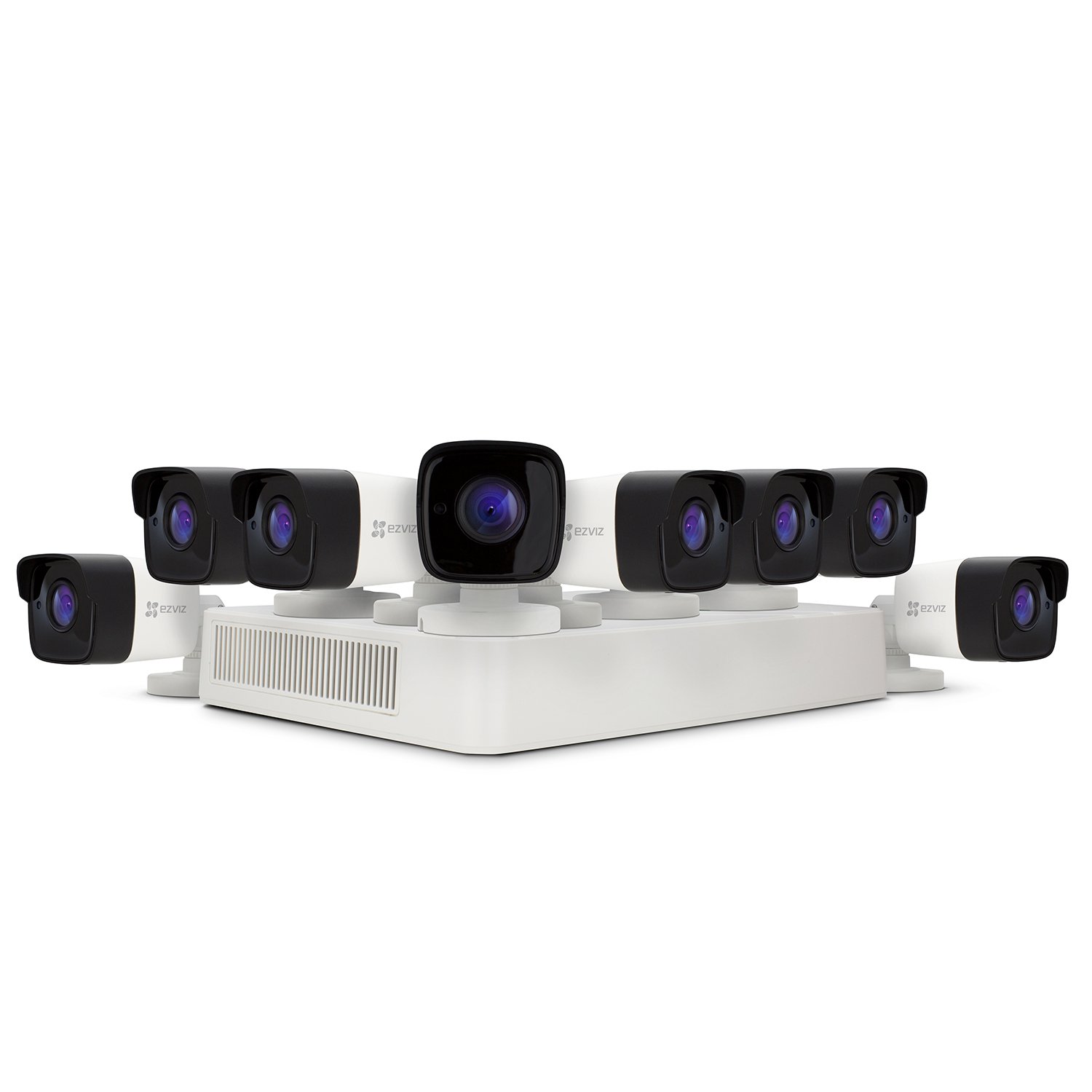 EZVIZ CRISPr FULL HD 1080P Outdoor Surveillance System, 8 Weatherproof HD Security Cameras, 8 Channe