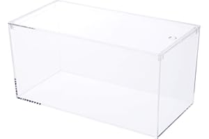 Pioneer Plastics 083CAQUA Clear Micro Habitat Terrarium, Tarantula Enclosure, Desktop Aquarium, 7.75" W x 3.75" D x 3.75" H, Pack of 2
