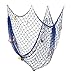FLAMMA VENTURES Decorative Fish Net with Bonus Lifebuoy and Seashells, Mediterranean Style Nautical Decor, Blue, 6'7 x 4'11 Large Size (200x150cm), Wall and Home Decor, Party Supplies, Wall Art