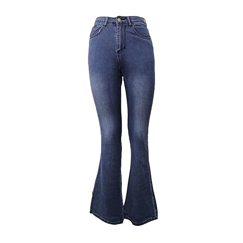 Flare Bell Bottom Jeans for Women High Waisted Stretch Wide Leg