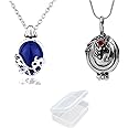 JinYu 2 Pack Necklace and Daywalking Katherine Necklace Pendant Charm Necklace-Royal Blue with Transparent Box