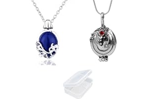 JinYu 2 Pack Necklace and Daywalking Katherine Necklace Pendant Charm Necklace-Royal Blue with Transparent Box