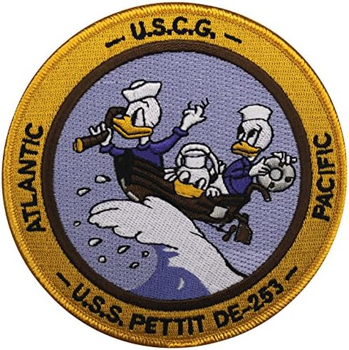 USS Pettit DE-253 Ship Patch Full Color