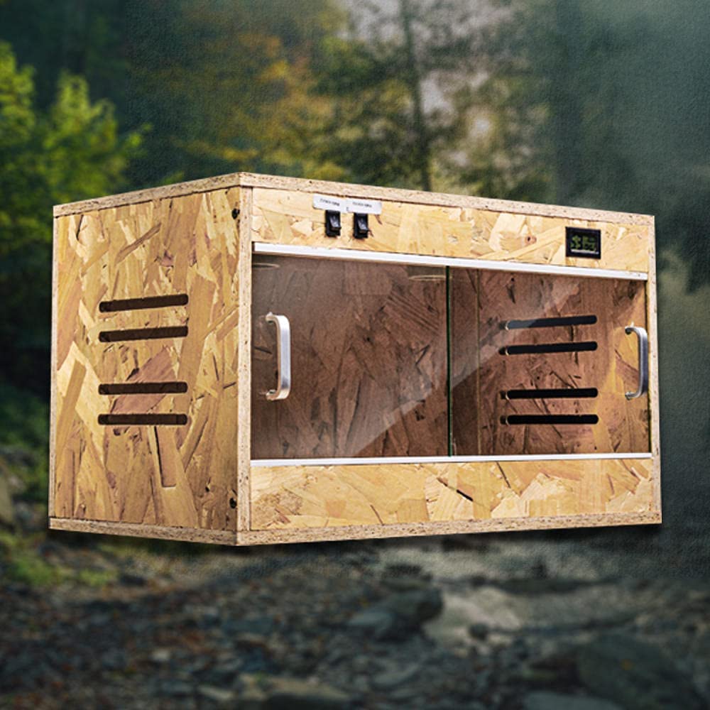 YangAera 爬虫類 ケージ 両生類 ケージ 爬虫類 OSB 通気性が良いの給餌ボックス トカゲ スパイド カメレオン ヘビ カエル ムカデ ヤモリ ハムスター トトロ ヘッジホッグ 亀 生体 給餌ボックス 木製飼育ケージ グラステラリウム