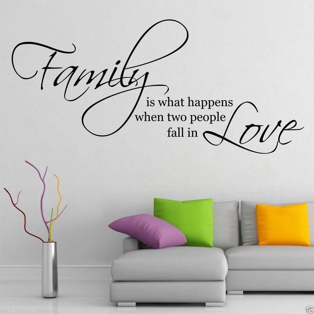 Family Love Wall Art Sticker Quote Living Room Decal Mural Stencil Transfer WSD424
