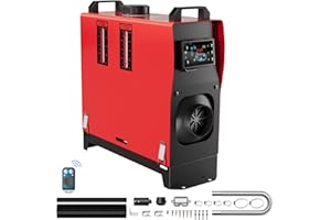LIONCHO 8KW 12V Portable Diesel Heater, Diesel Air Heater with Remote Control and LCD Screen, All-in-one Parking Heater, Fast Heating, Low Noise,Diesel Heater for Truck, RV, Trailer, Camper, Boat，Red