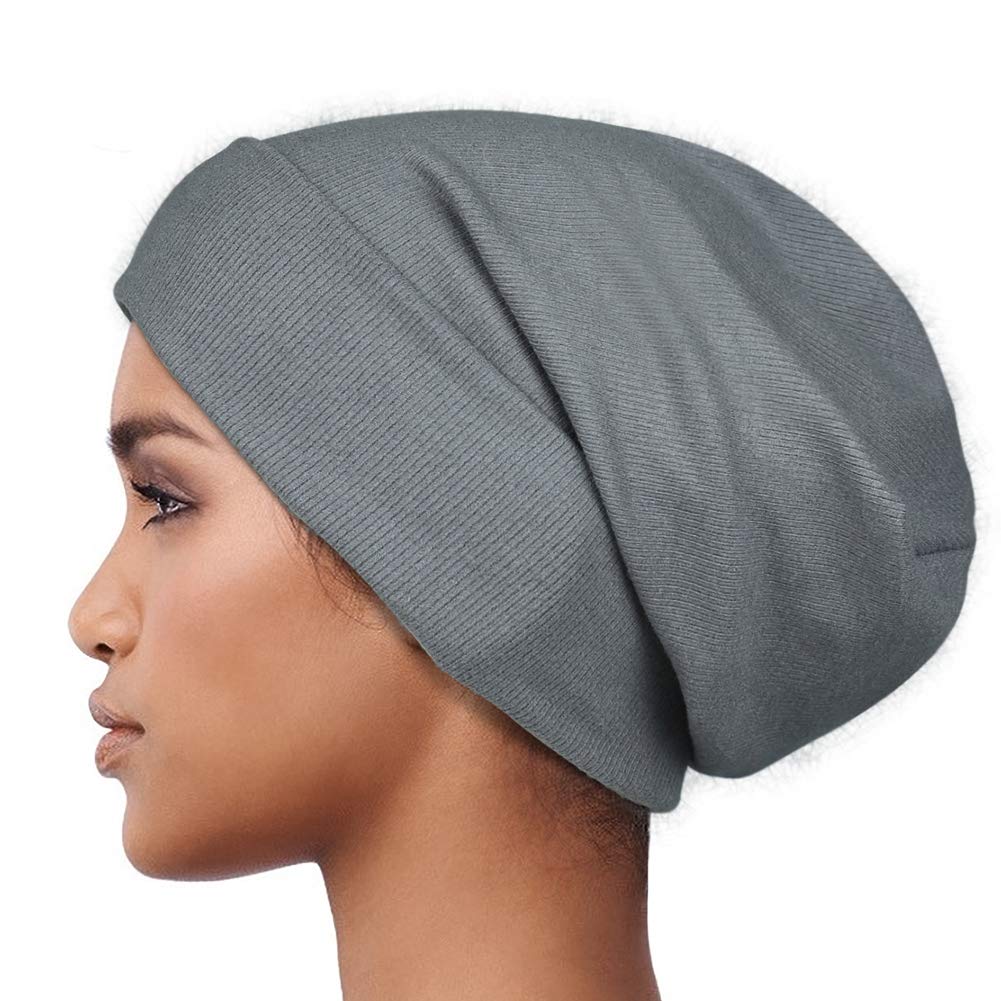 Alnorm Satin Lined Winter Hats for Women Natural Hair Girl Slouchy Knit