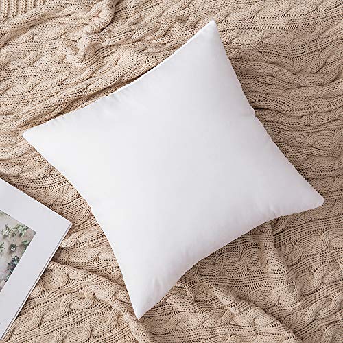 MIULEE Set of 2 Throw Pillow Inserts Hypoallergenic Premium Pillow