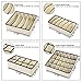 SONGMICS Closet Underwear Organizer Drawer Divider for Bras Panties Socks Ties, Set of 4, Beige URUS04M