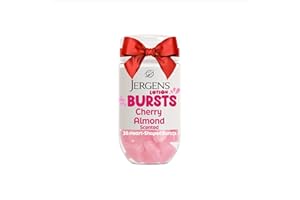 Jergens Cherry Almond Lotion Bursts, Squishy Heart-Shaped Moisturizer Bursts, Lotion Gifts for Teens, 38 Ct