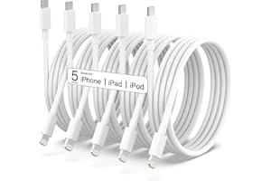 BSJXD USB C to Lightning Cable [Apple MFi Certified] - 5 Pack 6FT Type C to Lightning Cable Power Delivery Fast Charging iPhone Charger for iPhone 14 13 12 11 Pro Max XR XS X 8 SE