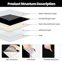 practicalWs 10pcs-5 Black & 5 White Peel and Stick