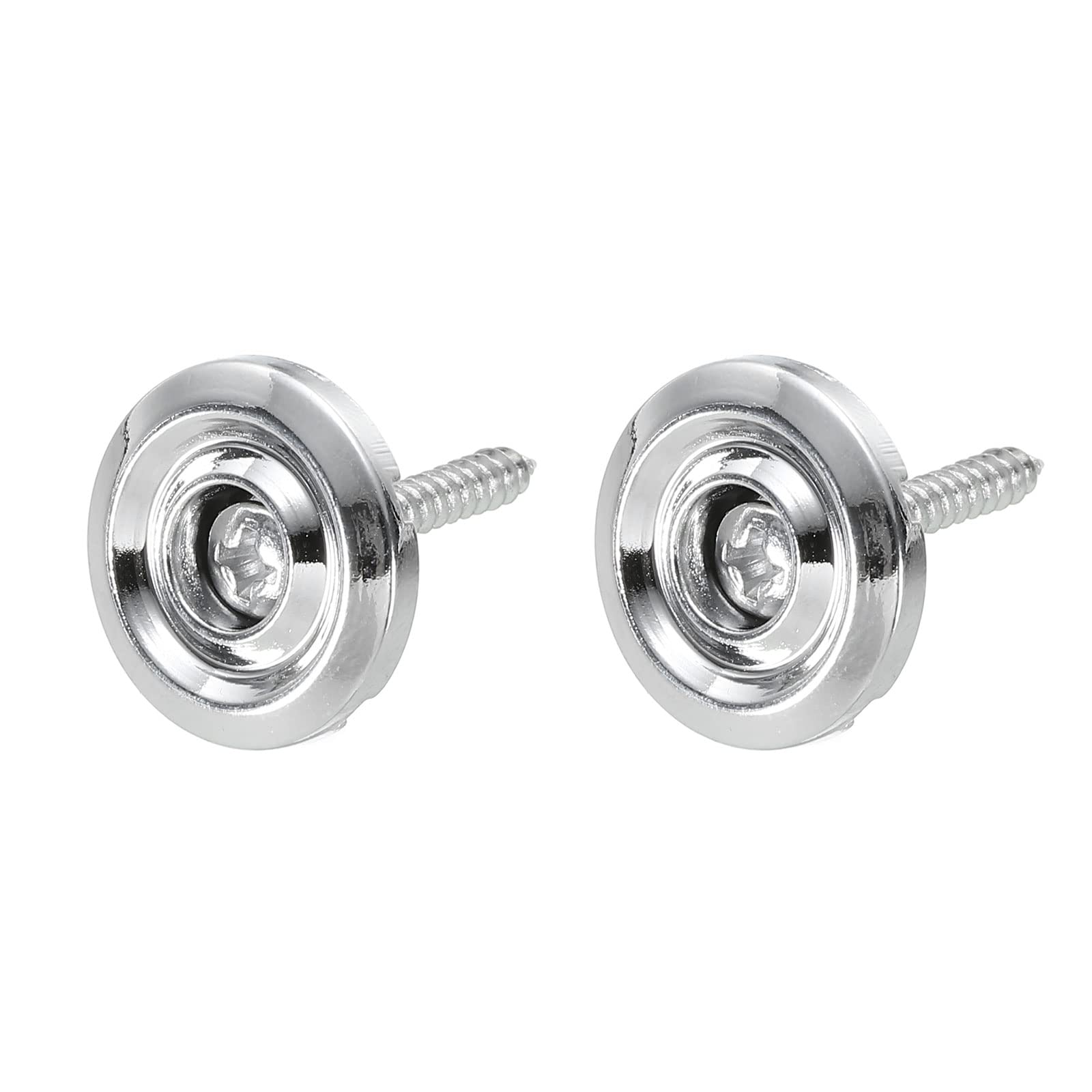 PATIKIL Guitar String Tree Retainer 18.5x8.65mm Silver Tone with Screws for Bass Guitar Hardware Part Accessory 2pcs