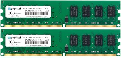 DUOMEIQI DDR2 4GB Kit (2x2GB) 667MHz PC2-5300 Desktop RAM Module 1.5v CL5