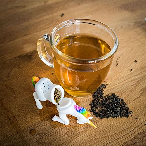 Silicone Tea Infuser for Loose Leaf Tea, Cute Unicorn Silicone Loose Leaf Herbal Tea Strainer Tea Filter for Tea Drinkers - Thumbnail 2