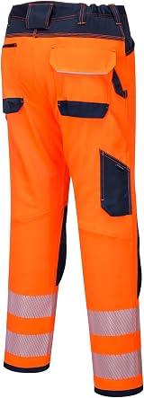 Portwest PW340 PW3 Men Hi-Vis Cargo Trousers with Knee Pads Orange Navy 32 view 2