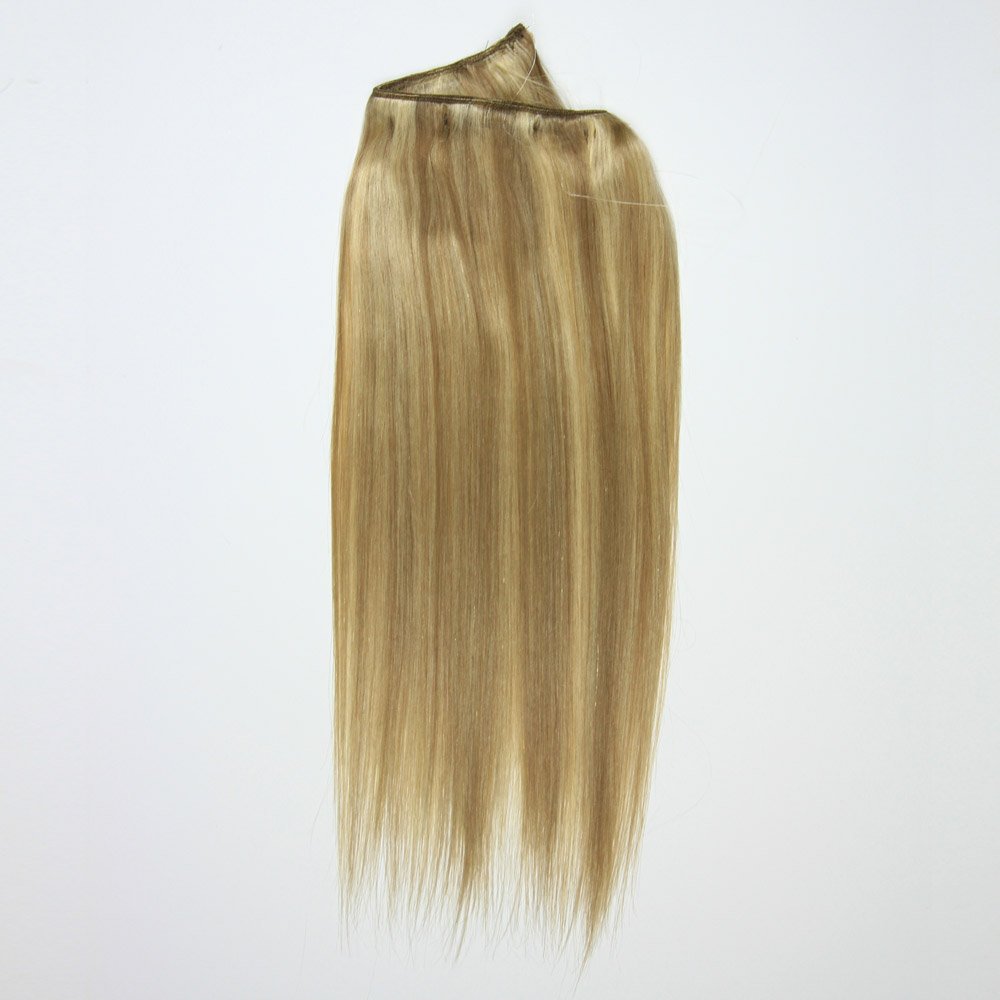 I&K 18” Onepiece QuickFit 100% Human Hair Extensions #P18/613-Ash Blonde with Lightest Blonde Highlights 18 inches — image 1
