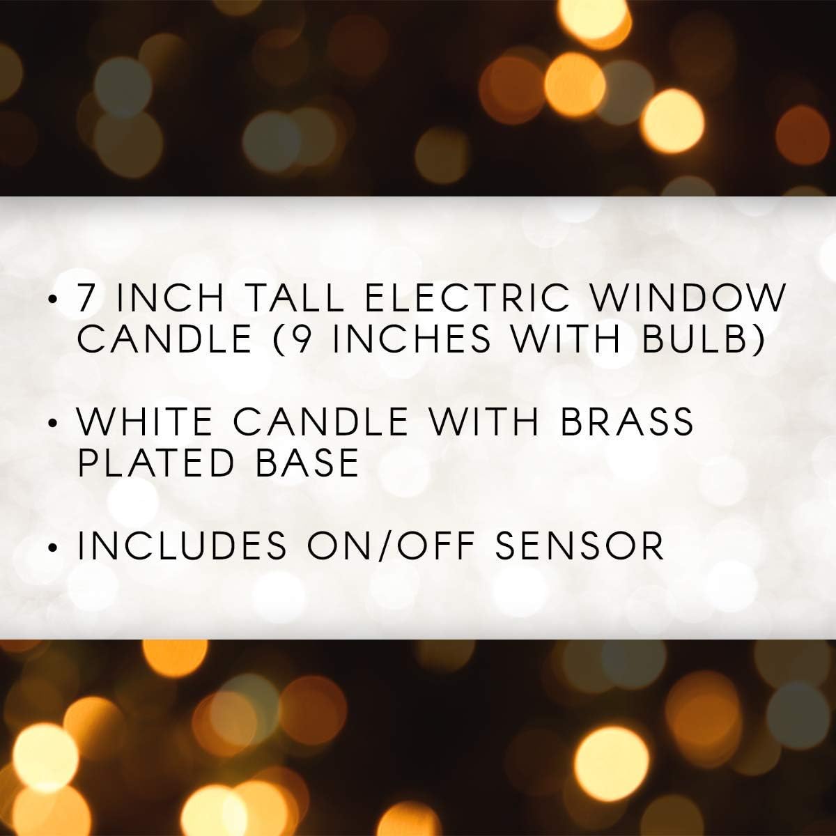 Darice 9 Electric Window Brass-Plated Base Plug-in Lamp Sensor Automatically Turns Candle on in Dark and Off in Light – Includes 7W Glass Bulb: Arts, Crafts & Sewing
