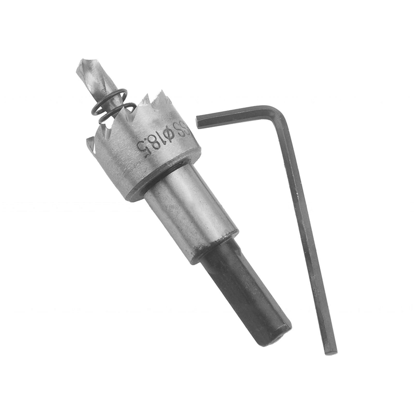 Stainless Steel Drill Bit, Metal Heavy Duty Hole Saw Cutter Tool 18.5mm Used on Metal and Steel Plate