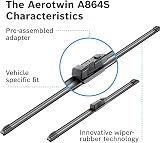 Bosch Aerotwin A864S Front Windshield Wiper Blades Set 2 650/450 mm view 6