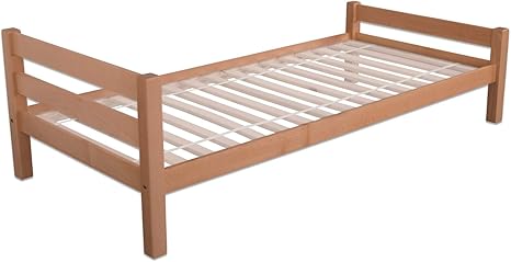 Amazon De Betten Abc Bubema Bambi Einzelbett 90 X 200 Cm Buche Massiv Natur Geolt Oder Weiss Ohne Rost Farbe Buche Natur Geolt