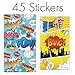 Superhero Birthday Mini Candy Bar Wrappers - 45 Stickers