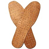 Men's Hard Leather Insole 2.5mm Thick Absorb Sweat Breathable Insole for Oxford Shoes Brogue Leisure Derby Shoes (US9.5/10.8inch/27.5cm)