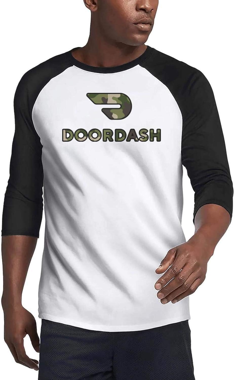Unicorns Farting Doordash-3D-effect-American-flag-logo- T-Shirt for Men