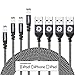 LANTO Cable Charger Cable 4Pack (10FT 6FT 6FT 3FT) Nylon Braided Fast Charging Cord For X/8/8 Plus/7/7 Plus/6/6 Plus/6s/6s Plus/5/5s/5c/SE/(Black+White)
