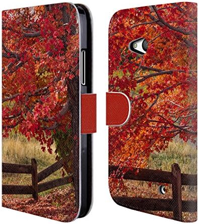 Official Darren White Flames On The Fence Master Fall Colours Leather Book Wallet Case Cover For Microsoft Lumia 640 / Dual SIM