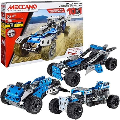 Meccano 10 Model Set Trophy Truck - Juegos de construcción (Juego de construcción de Varios Modelos de vehículos, 8 año(s), 159 Pieza(s), Negro, Azul, Plata, China, 570 g): Spin Master: Amazon.es: Juguetes