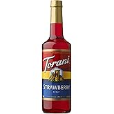 Torani Strawberry Syrup 750 ml - flavouring syrup for coffee, tea, soda, cocktail, etc.