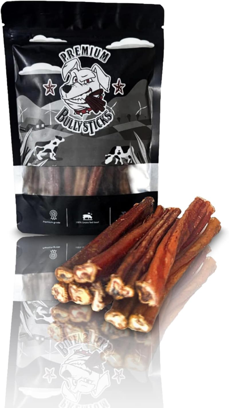 Premium bully sticks Thin Pizzle Sticks for Dogs Pack of 10 Small Dogs Puppies