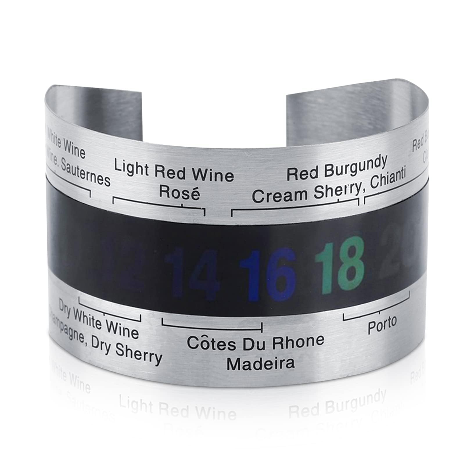 Wine Thermometer, Bottle Thermometer Beer Temperature Bracelet Sensor for Beer and Wine Thermometers