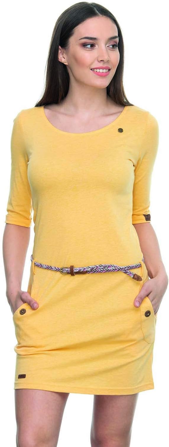 Ragwear Tanya Women Ladies Clay,Jersey Clay,Sommerkleid,3/4 Arm,Vegan
