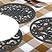 IPHOX 3 Set Silicone Multi-Use Intricately Carved Trivet Mat for Kitchen mats, Table mats, Bowl mats, Dish mats and Pitcher Coasters - Insulated Flexible Durable Non Slip Coasters Hot Pads (Grey)