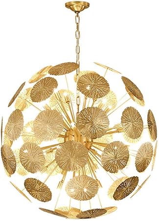 PLLP Candelabro, candelabro moderno Sputnik de 12 luces, latón