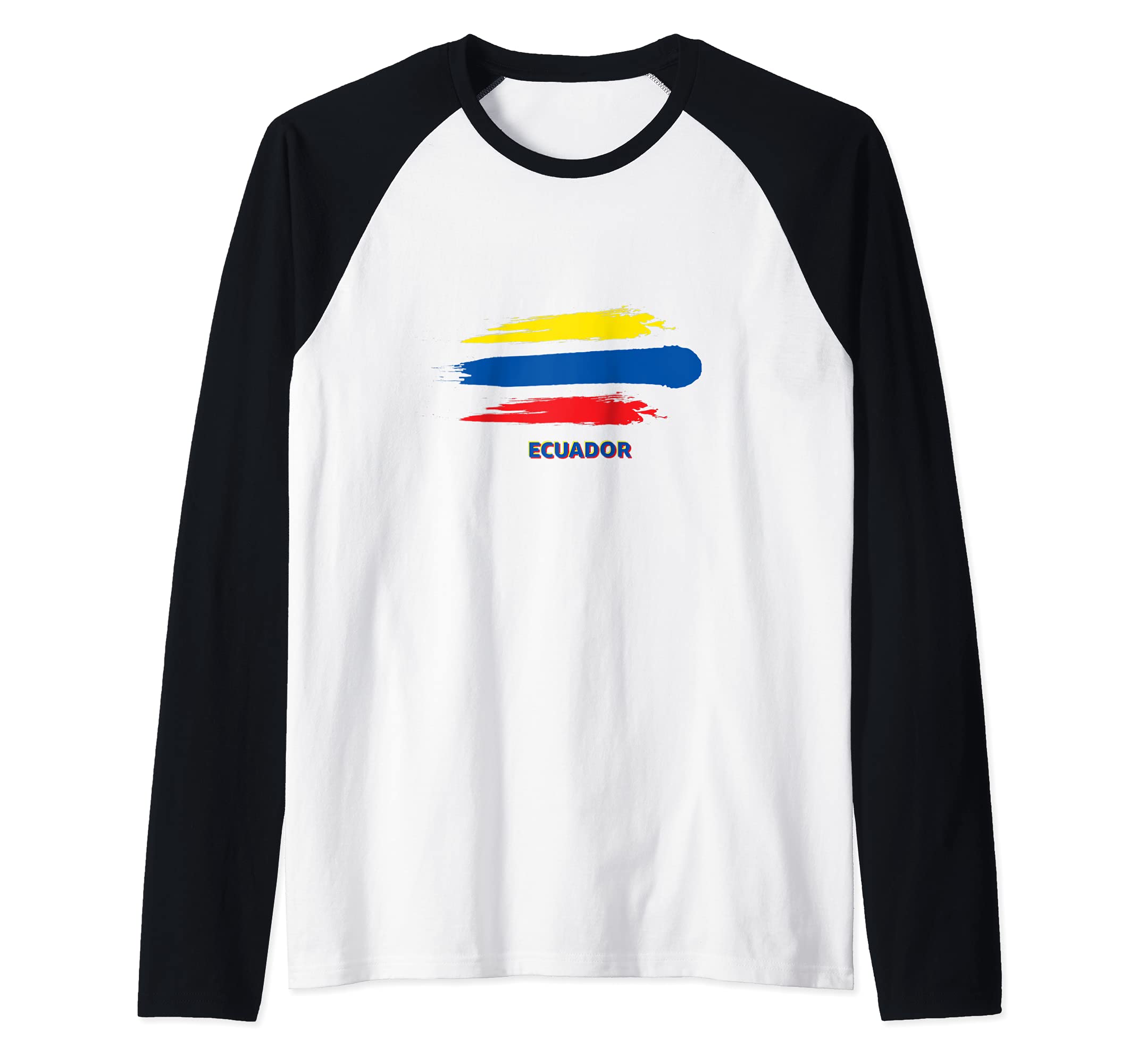 Flag Ecuador Raglan Baseball Tee