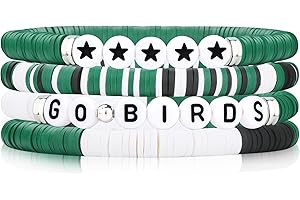 imani Bracelet Gift for Football Fans Cheerleader Go Birds Bracelet Green Eagles Fly Inspired Gameday Party Decor Outfits