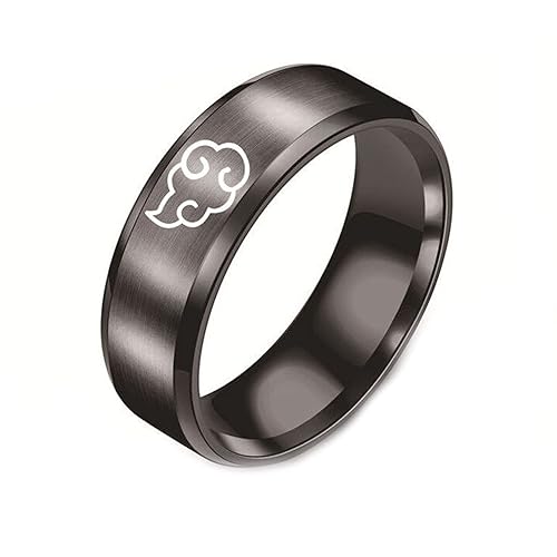Yifnny Anime Ring, Shippuden Akatsuki Ring Cosplay Stainless Steel