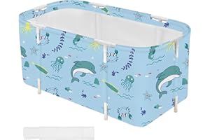 STARBRILLIANT Portable Foldable Bathtub,Soaking Standing Bath Tub for Shower Stall, Easy to Assemble Collapsible Bathtub, Suitable for Travel, Camping and Outdoor Activities