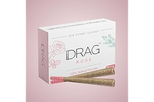 10 Floral pre-Rolled Smokes - Drag - Rose | 100% Organic, sourced from The Alpine Forests of The Himalayas | Herbal Cigarette