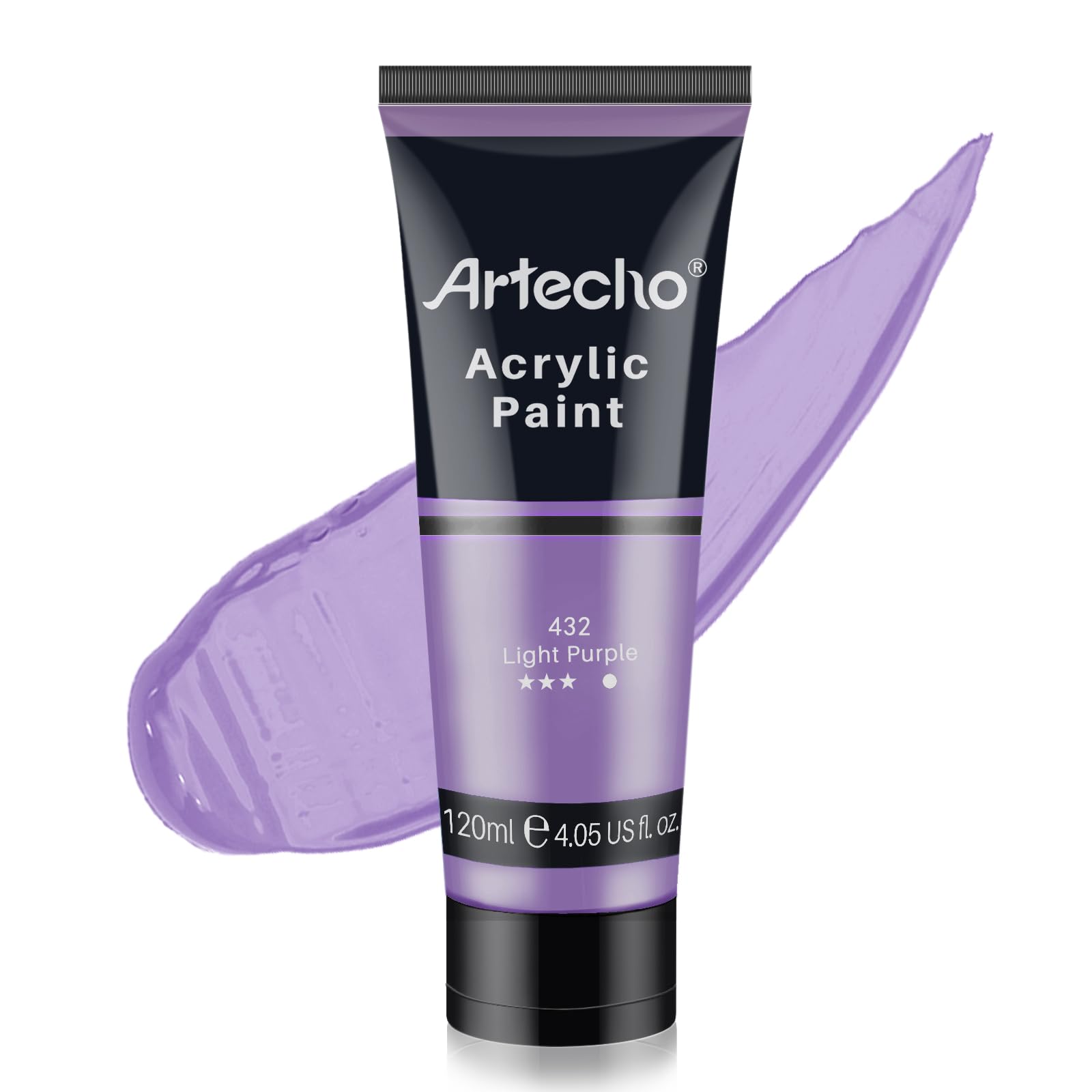 Photo 1 of Artecho Purple Acrylic Paint, Light Purple Paint (120ml / 4.05oz) Tubes, Art Craft Paints for Canvas, Rock, Stone, Wood, Fabric, Art Supplies