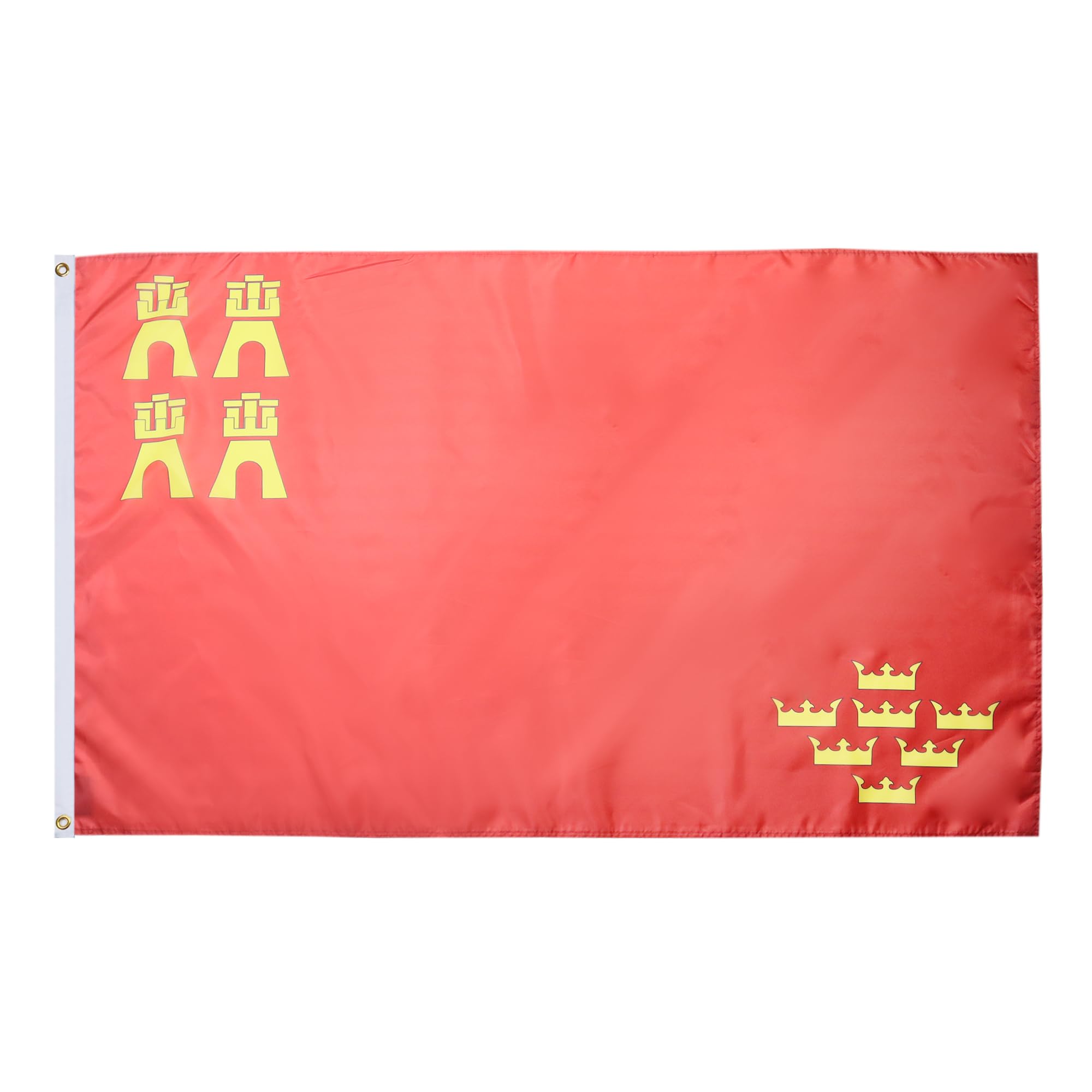 AZ FLAG - Murcia Flag - 2x3 Ft - 100D Polyester Spanish Region Of Region De Murcia Banner with Two Metal Grommets - Fade Resistant - Vivid Colors - 2' x 3' Feet - 90x60 Cm — image 1