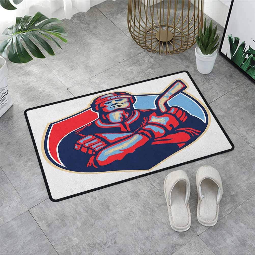 Summix - Felpudo, diseño de un jugador de hockey sobre hielo, estilo