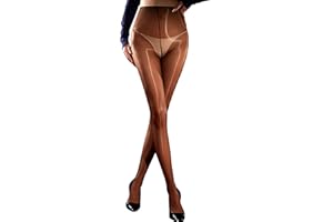 JoyJoyLing Women's Oil Shiny Tights Sheer Silky Glossy Pantyhose Stockings for Daily Party Wear
