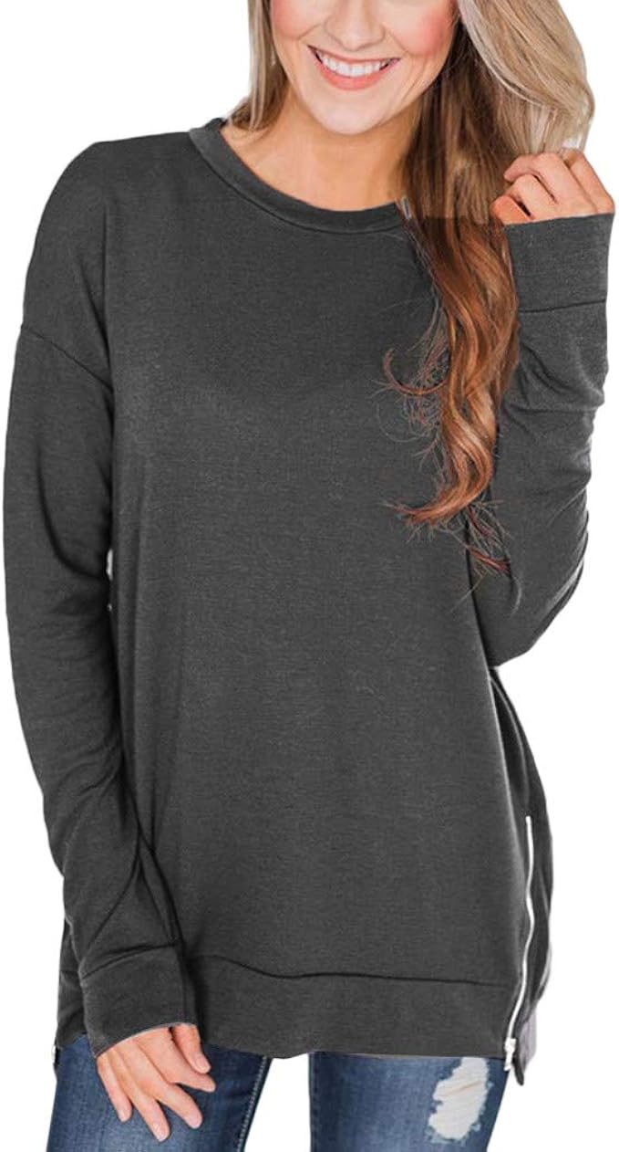 gray tunic sweatshirt