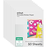 Cricut Printable Sticker Paper - 50 count, US Letter Size (8.5in x 11in)