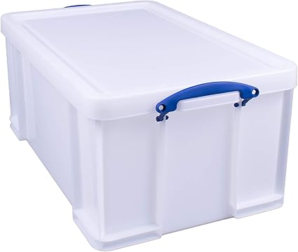 Really Useful - Caja de almacenaje (64 L), color blanco: Amazon.es: Oficina y papelería