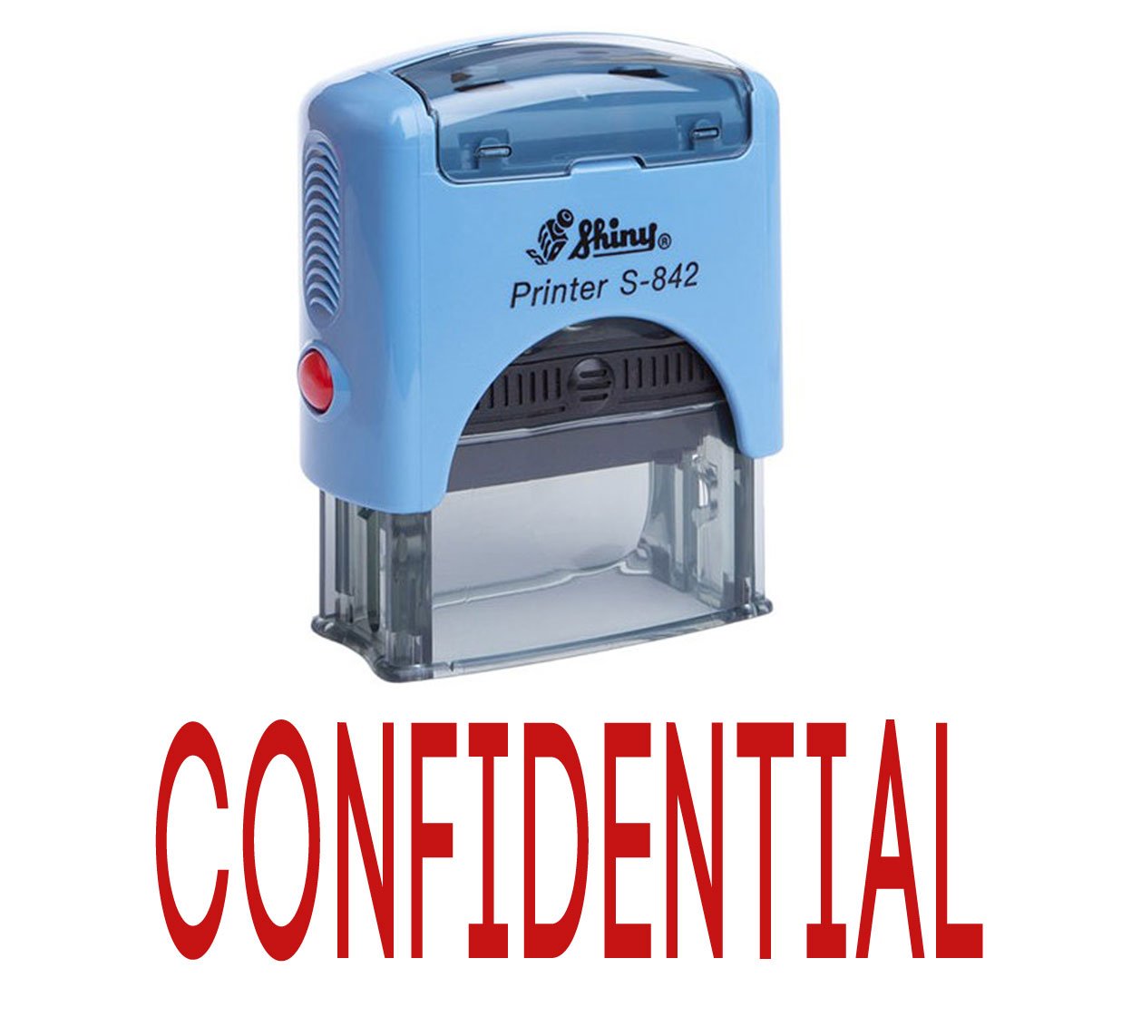 Printtoo Confidential Self Inking Rubber Stamp Office Stationary Custom Shiny Stamp